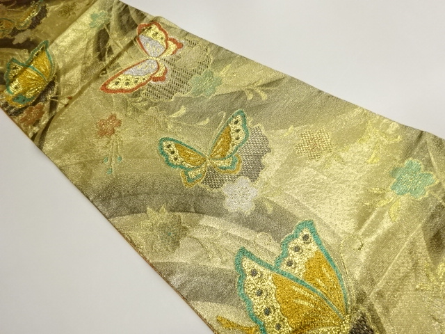 JAPANESE FUKURO OBI / PULP CLOTH / WOVEN SAKURA